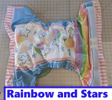 Rainbow and Stars Diaper