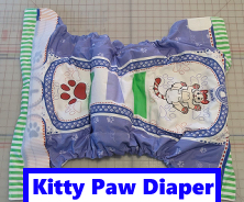 Kitty Paw Diaper